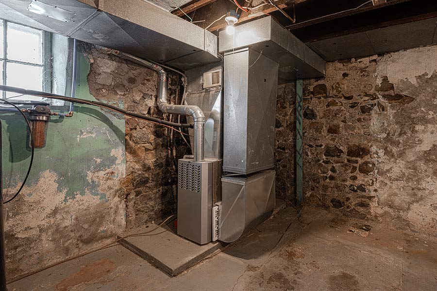 Ductwork and furnace installation completed in a basement in Arlington, TX