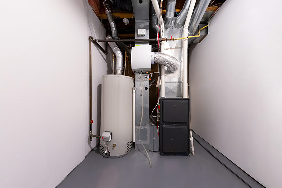 Heating system repair completed in a home utility room in Arlington, TX
